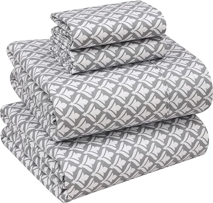 Consistent RUVANTI Cotton Sheets – King Size Percale Bedding Cooling amp Breathable Floral Design Durable with a Crisp Soft amp Comfortable Feel 16 quot Deep Pocket 4-Piece Set Idiomatic Expression Flexible