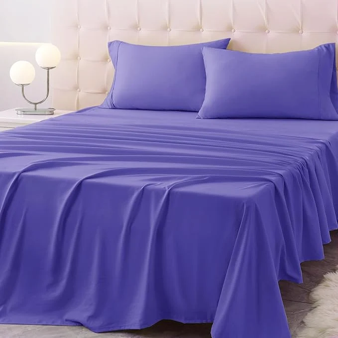 Refined Twin Size Bed Sheet Set – 3 Piece Soft Microfiber Sheets with Deep Pockets Cooling Technology and Wrinkle- Pillowcase. Hotel-Quality Durable Bedding Very Peri Secure