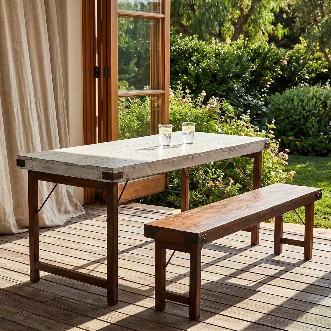 Practical Dining table folding white Environmentally Friendly