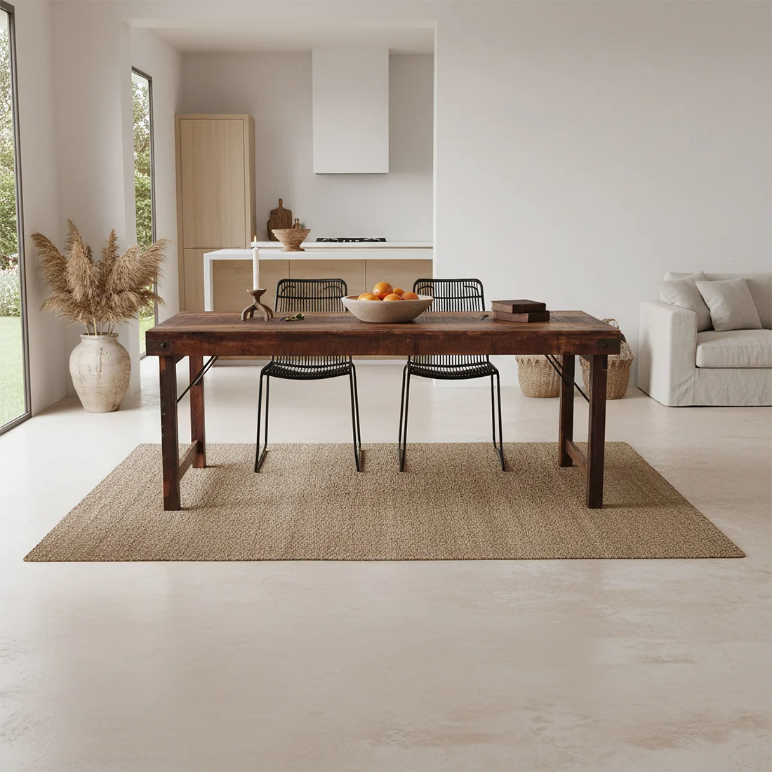 Convenient Dining table folding brown XL Advanced