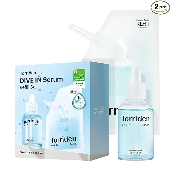 Next-Generation Torriden DIVE IN Serum 1.69 fl oz refill pouch 1.69 fl oz Deep Hydration to Traditional