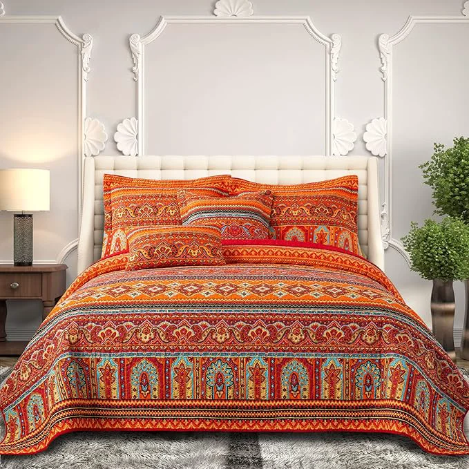 Relaxed BEDIFANY Cotton Quilts Queen Size Set Excellent