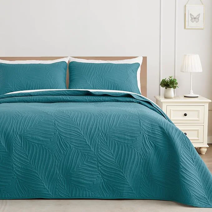 Efficient Exclusivo Mezcla Twin Quilt Bedding Set Lightweight Teal Quilts Twin Size Casual