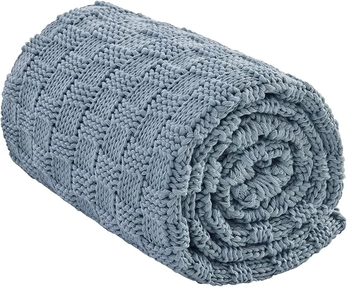Advanced Knitted Weighted Blanket for Adult No Beads Heavy Blanket 50 x 60” 7lbs Expertly Made