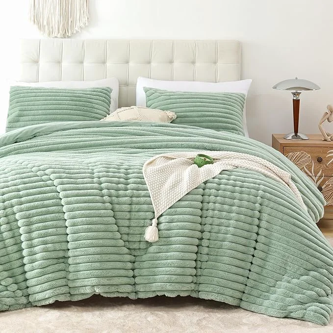Minimalist Smoofy Fluffy Twin Comforter Sets 2 Pieces Detailed