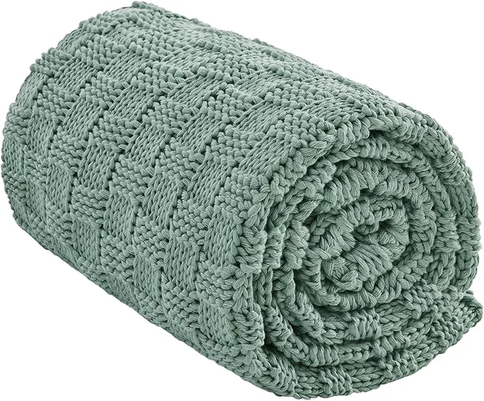 Easy-to-Use Knitted Weighted Blanket for Adult No Beads Heavy Blanket 48 x 72” 10lbs Organic