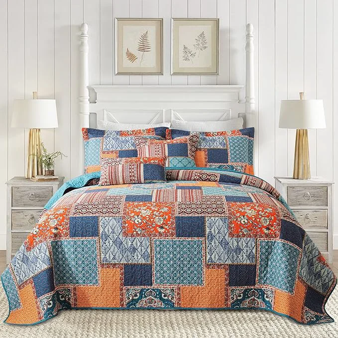 Specialty BEDIFANY 3 Pieces Cotton King Size Quilt Sets Lightweight Bedspread King Size Professional
