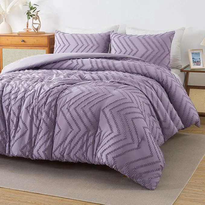 Proven Andency Purple Comforter Set Full Size Boho Girls Women Lavender Soft Fluffy Classic