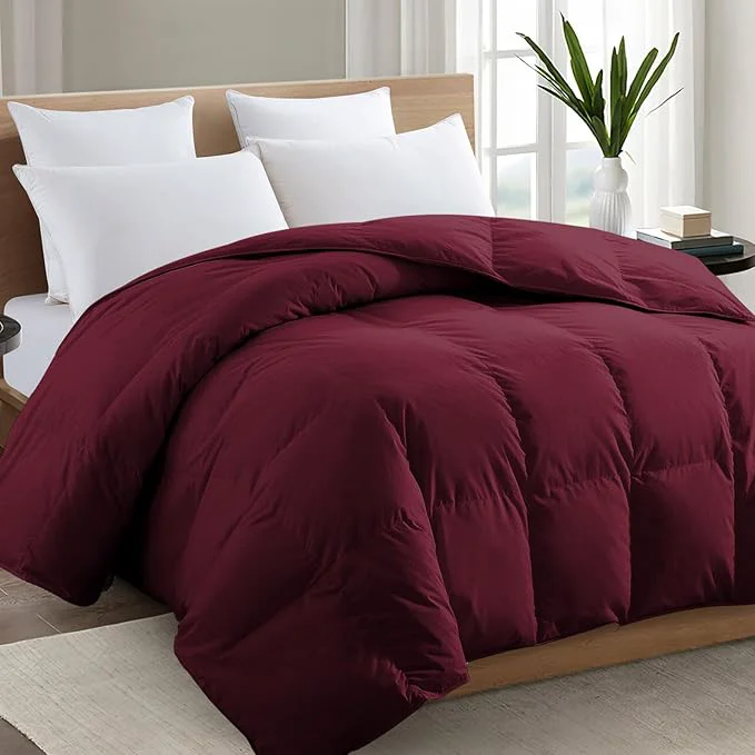 Elite TEXARTIST Premium 2100 Series King Comforter All Season Breathable Burgundy Easy-to-Use