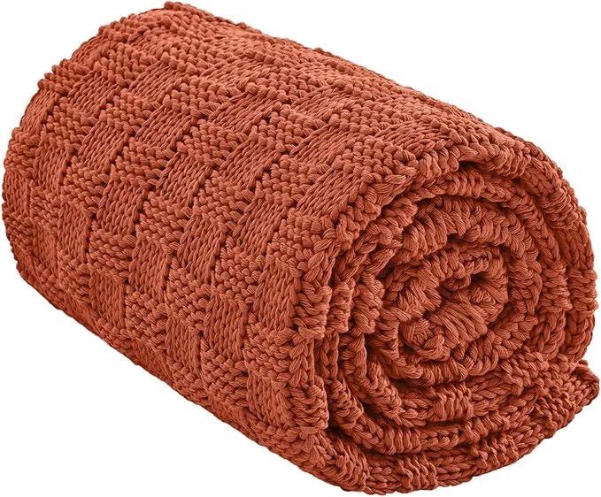 Classic Knitted Weighted Blanket Adult No Beads Heavy Blanket 48 x 72” 15lbs Soft