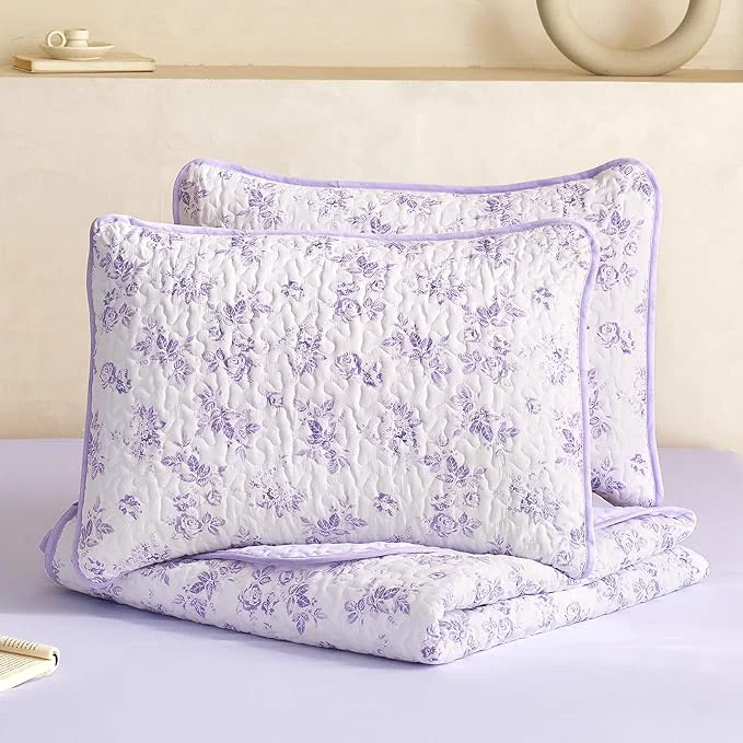Fine Wake In Cloud – Floral Quilt Set Shabby Chic Coquette Cottagecore Vintage Secure