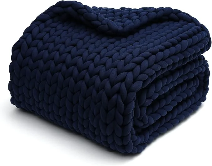 Luxury YnM Weighted Blanket Handmade Chunky Knitted Design Soft and Cozy Environmentally Friendly