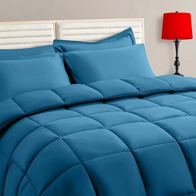 World-Class TAIMIT Teal Queen Size Comforter Set Modern