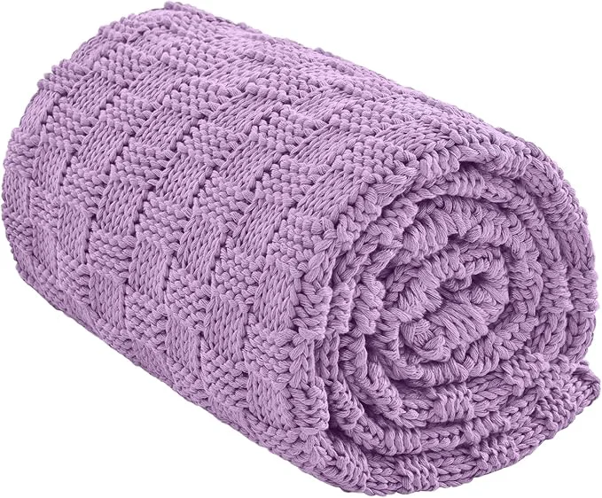 Fine Crafted Knitted Weighted Blanket Adult No Beads Heavy Blanket 60 x 80” 12lbs Detailed