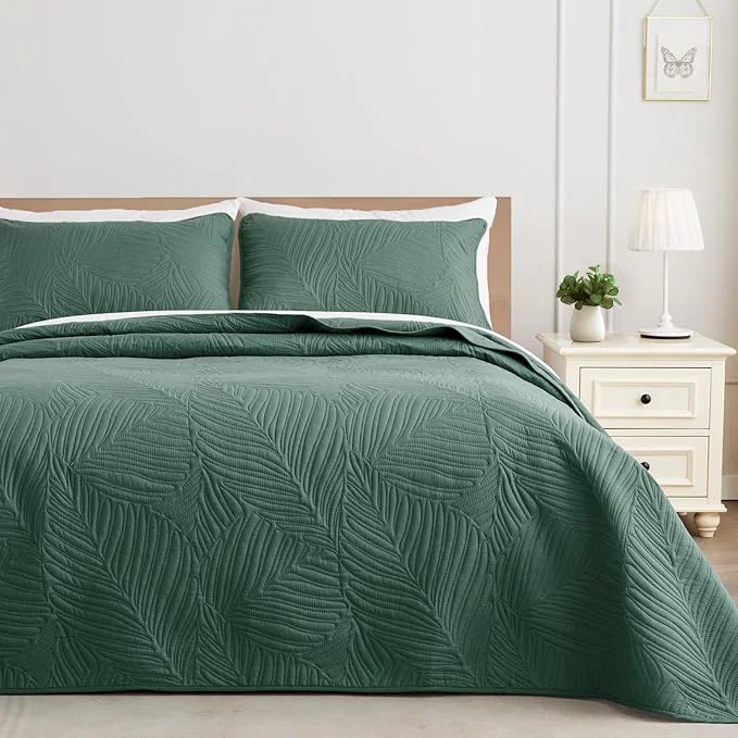 Convenient Exclusivo Mezcla Queen Quilt Bedding Set Lightweight Green Quilts Queen Full Modern