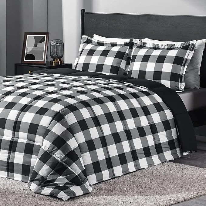 Responsible downluxe Lightweight Plaid Comforter Set Optimized