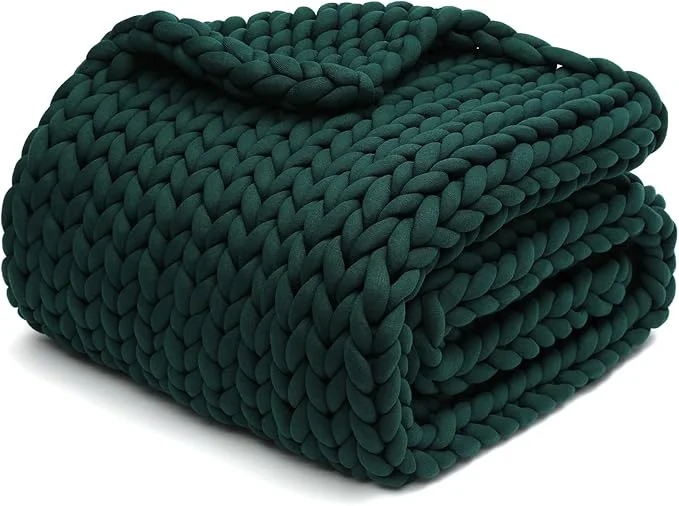 Practical YnM Knitted Weighted Blanket Handmade Chunky Knitted Design Soft and Cozy Fast
