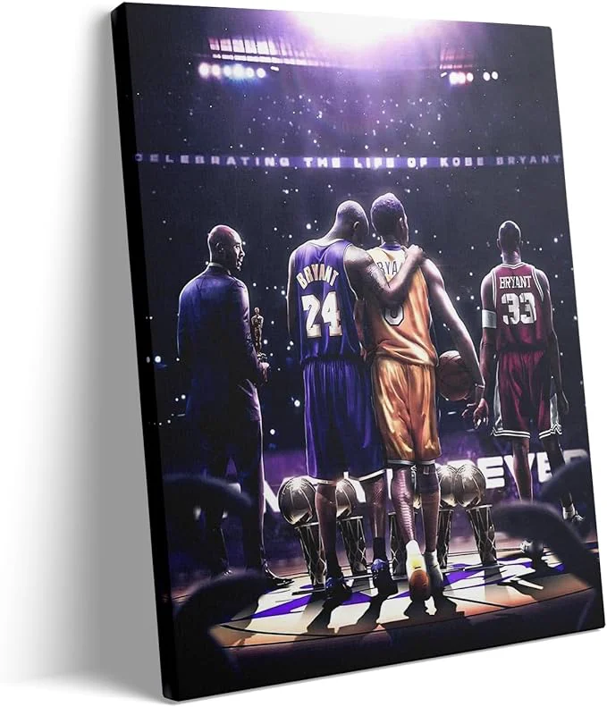 Authentic Kobe Bryant Legacy Canvas Wall Art Print Poster Iconic Inspirational Sports High-Grade