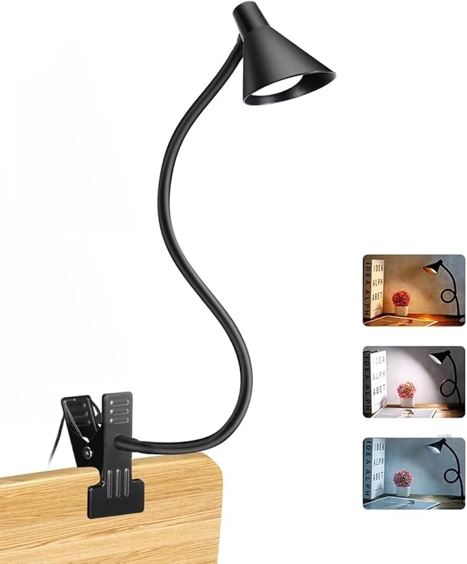 Traditional Clip on Light USB Reading Light Eye Care Dimmable Reading Lamp 3 Color 10 Powerful