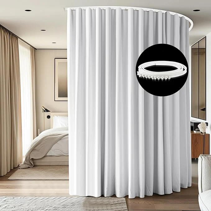Excellent Room Divider Ceiling Mounted Curtains Track Sets Extra Wide Blackout Curtain Trendy