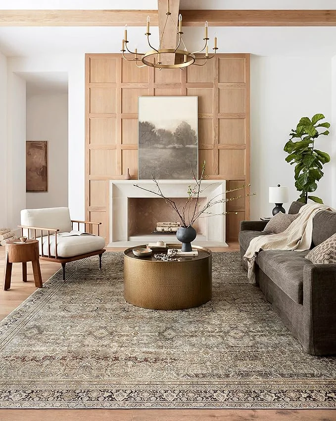 Innovative Loloi Layla Collection LAY-03 Olive Charcoal 7′-6 x 9′-6 .13 Thick Area Rug Durable