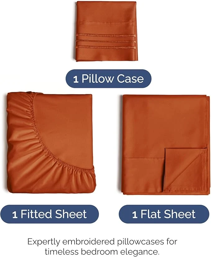 Top-Quality Twin Size 3 Piece Sheet Set Elite