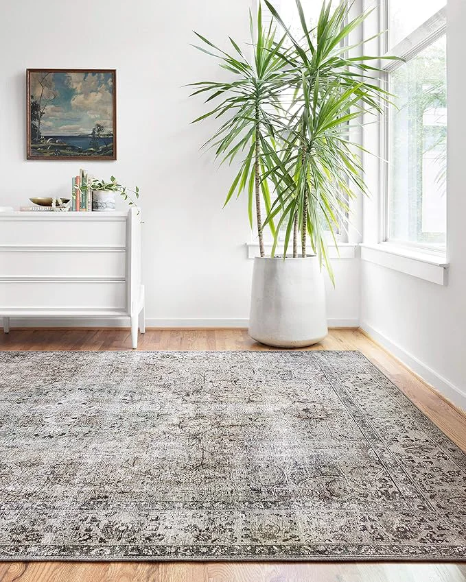 Easy-to-Use Loloi Layla Collection LAY-06 Taupe Stone 5′-0 x 7′-6 .13 Thick Area Rug Unique