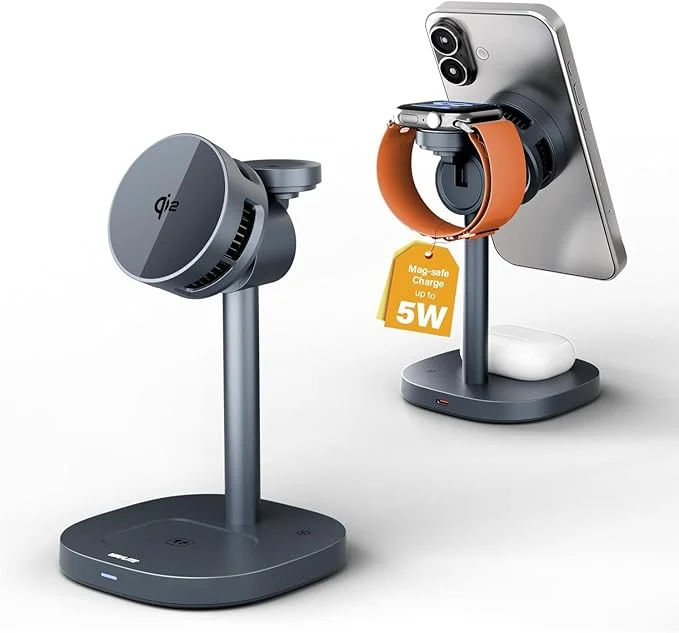 Secure 3 in 1 Wireless Charging Station High-Grade