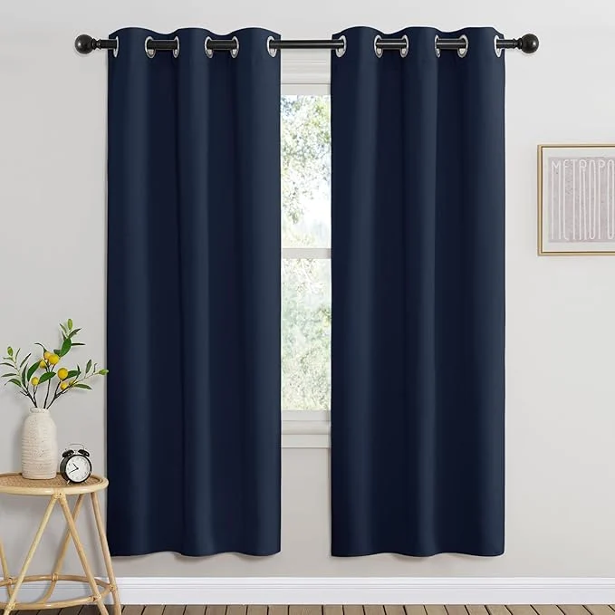 Effective NICETOWN Navy Blue Blackout Curtains Fine
