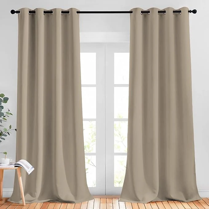 Long-Lasting NICETOWN Bedroom Curtains Blackout Draperies Contemporary