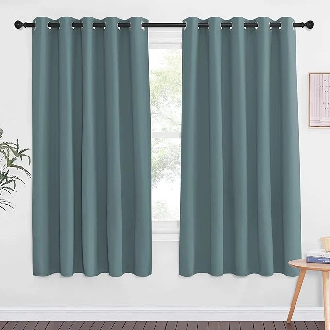 Fashionable NICETOWN Blackout Curtains 66 inches Long Grommet Window Treatment Thermal Original