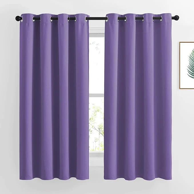 Fine NICETOWN Blackout Curtains 63 inches Long Grommet Window Treatment Energy Minimalist