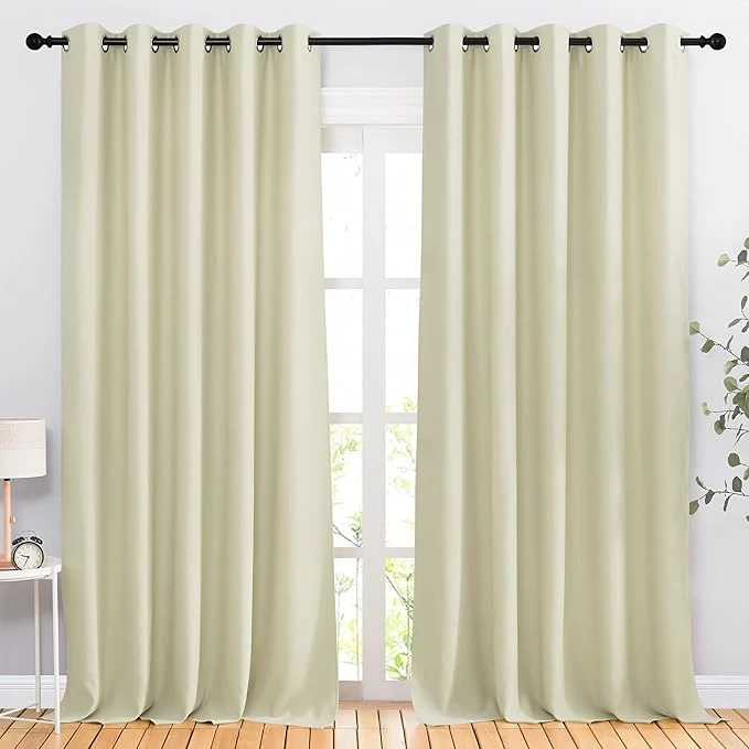 Contemporary NICETOWN Room Darkening Window Curtains 90 inch Length Advanced