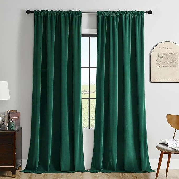 Contemporary Joydeco Customized Velvet Curtains Excellent