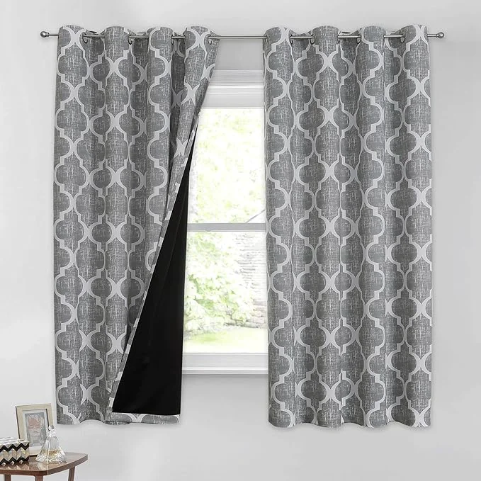 Expertly Made Beauoop Blackout Curtains 63 Inches Long 2 Panels Detailed