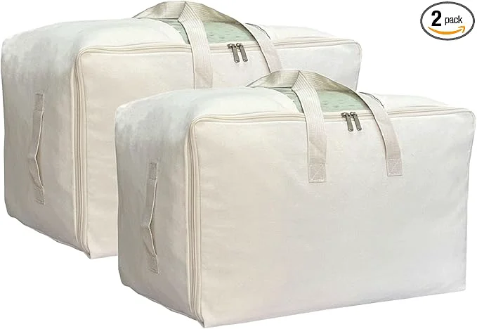 Authentic Soft Large Canvas Comforter Storage Bags Eco-Friendly