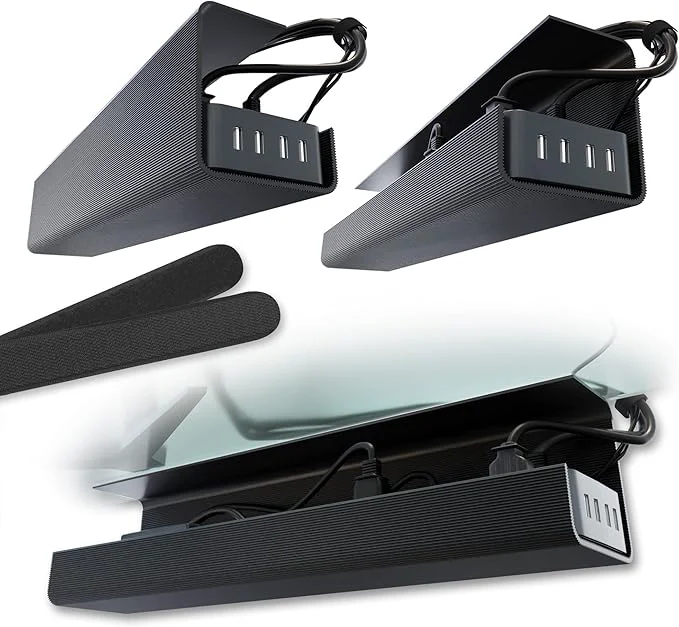 Pure No-Screw Under Desk Cable Management Tray Responsible