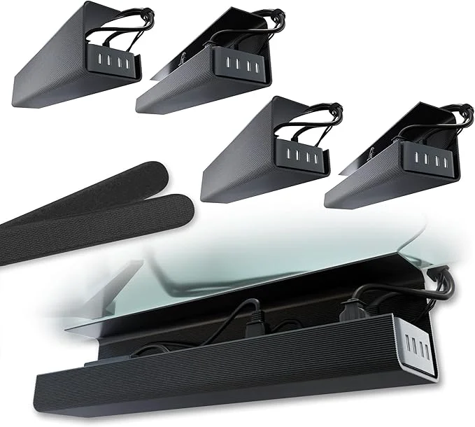 Superior No-Screw Under Desk Cable Management Tray Fine