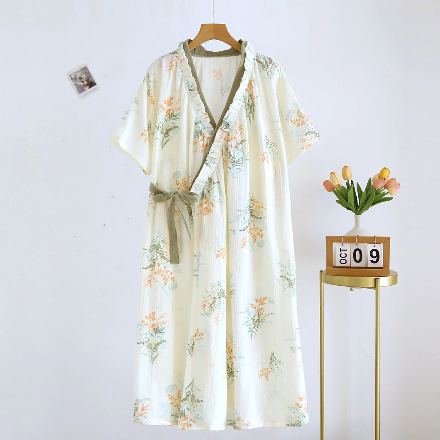 Authentic Ownkoti Wildflower Cotton Gauze Kimomo Nightdress Quality