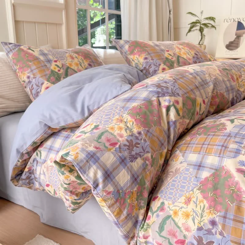 Innovative Ownkoti Garden Patchwork Floral Cotton Bedding Set High-Performance