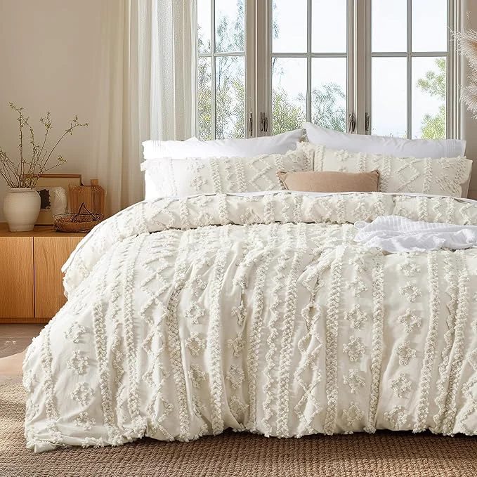 Innovative Bedsure Boho Duvet Cover King Size Soft amp Comfortable Elegant Design Boho Bedding for Decoration Machine Washable Comforter Cover for All Seasons Includes 1 Duvet Cover amp 2 Pillow Shams Beige World-Class