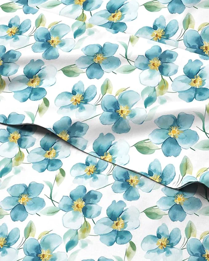 Genuine Floral Sheets – Flower Print Bed Sheet Set – 1 Flat 1 Fitted amp 2 Pillowcases w Deep Pockets – Comfy Cozy Wrinkle amp Fade – Boho Botanical Bedding – Soft Breathable amp Cooling – King Size Set Consistent