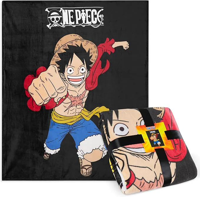 Powerful One Piece Fleece Throw Blanket Soft Cozy Anime Blanket for Bed or Couch Travel Gifts for Teens Boys Girls Fans Manga Luffy Room Decor Bedspread Sofa Accessory 51 quot x59 quot Optimized
