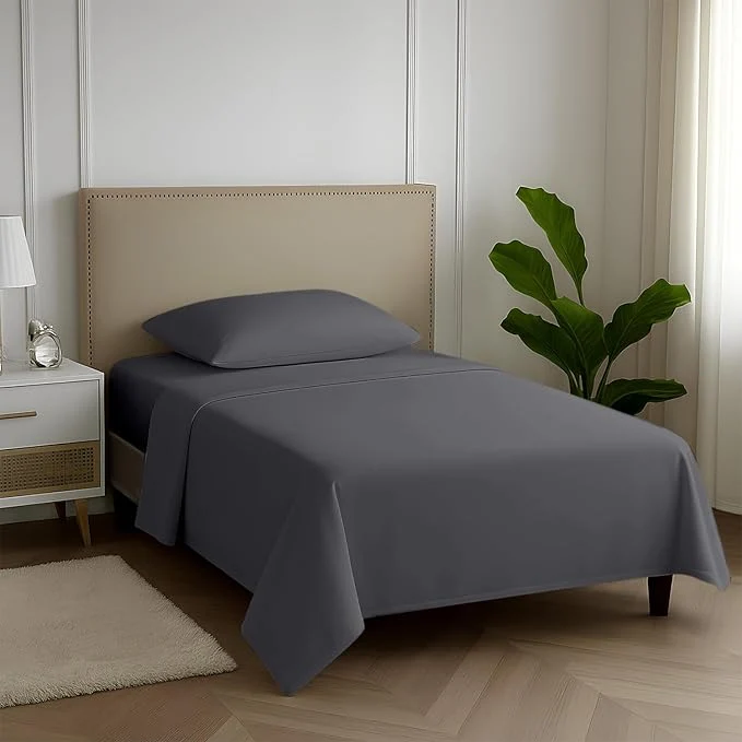 Fine Carressa Linen Egyptian Cotton Twin XL Sheets Set – 600 Thread Count Luxury Egyptian Cotton Sheets Twin XL Size 3 PC Classic Burgundy 16 quot Deep Pocket Soft Cooling Sateen Weave Dorm Bedding Easy-to-Use