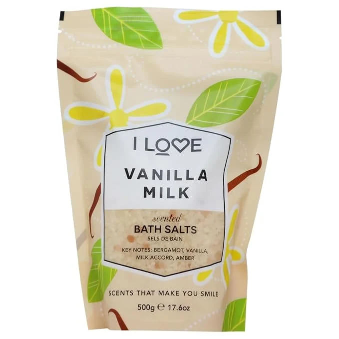 Fashionable I Love Vanilla Milk Bath Salts Expertly Made