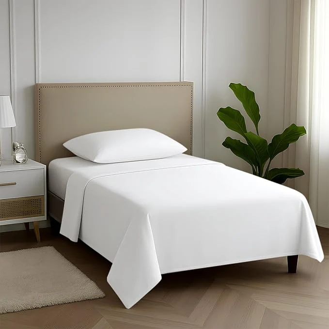 Easy-to-Use Carressa Linen Egyptian Cotton Twin XL Sheets Set – 600 Thread Count Luxury Egyptian Cotton Sheets Twin XL Size 3 PC Crisp White 16 quot Deep Pocket Soft Cooling Sateen Weave Dorm Room Bedding Sophisticated