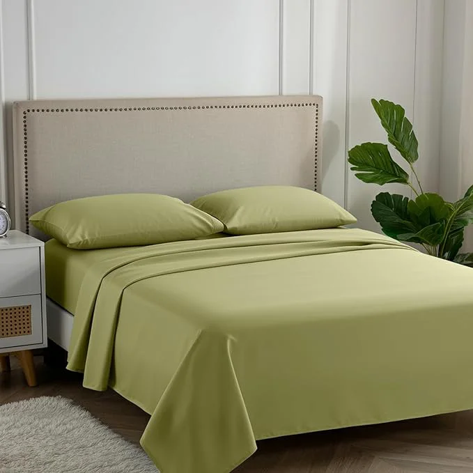 Recyclable Carressa Linen Egyptian Cotton Queen Size Sheet Set – Luxury 600 Thread Count Egyptian Cotton Sheets Queen Size Herb Garden Silky Soft Cooling Sateen Weave 16 quot Deep Pocket Hotel Sheets Healthy