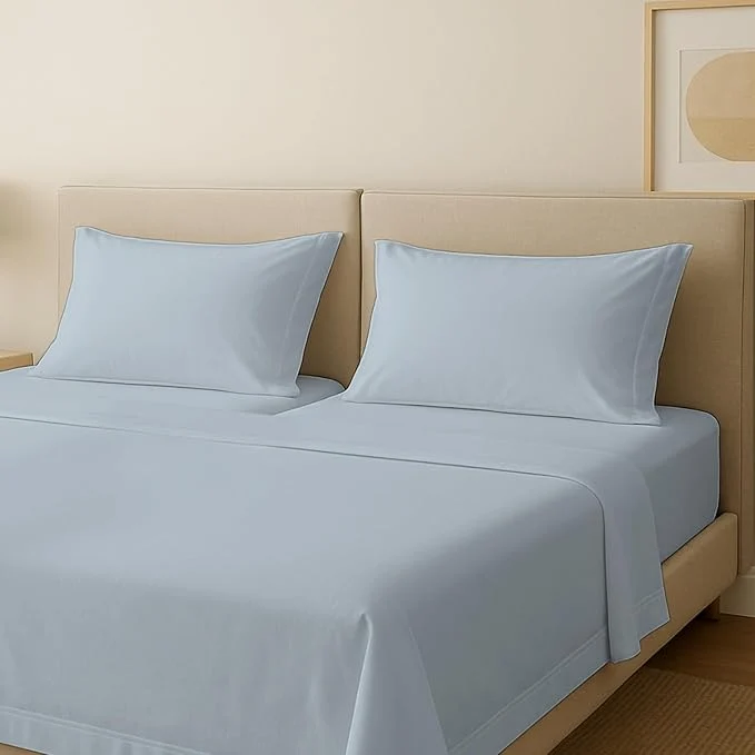 Flexible Carressa Linen Split King Sheets Sets for Adjustable Bed – Egyptian Cotton 600 Thread Count 5 PC Top Split King Sheet Set Light Blue 16 quot Deep Pocket Silky Soft Cooling Luxury Hotel Sheets Selected
