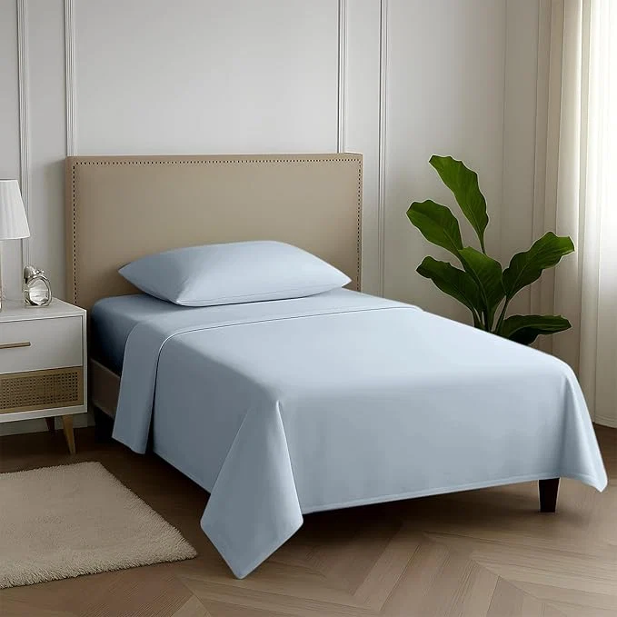 Excellent Carressa Linen Egyptian Cotton Twin Sheets Set – 600 Thread Count Egyptian Cotton Luxury Twin Sheets 3 PC Sky Blue 16 quot Deep Pocket Soft Cooling Sateen Weave College Dorm Room Bedding Fashionable