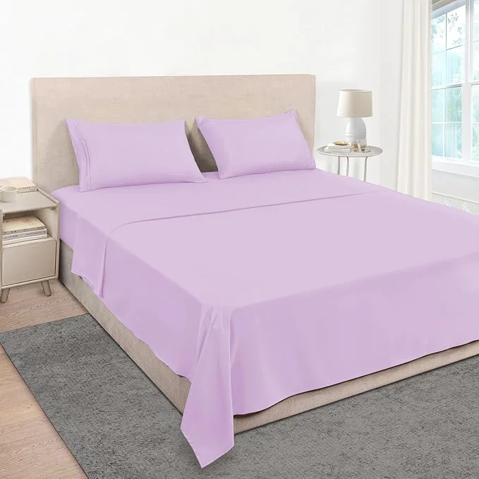 Responsible Mejoroom Bed Sheets Set Extra Soft Luxury Full Sheets with 16 Inch Deep Pocket Premium Bedding Collection – Breathable Wrinkle Fade Stain Resistant – 4 Piece Full Lavender First-Class